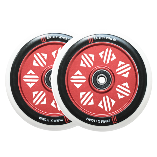 DRONE IDENTITY HOLLOWCORE WHEEL 110MMX24MM - RED/WHITE
