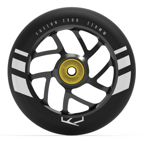FUZION FLIGHT WHEEL 110MM - BLACK ANO WITH BLACK PU