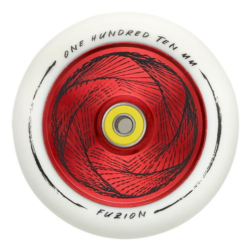 FUZION MARKER HOLLOWCORE WHEEL 110MM - RED/WHITE