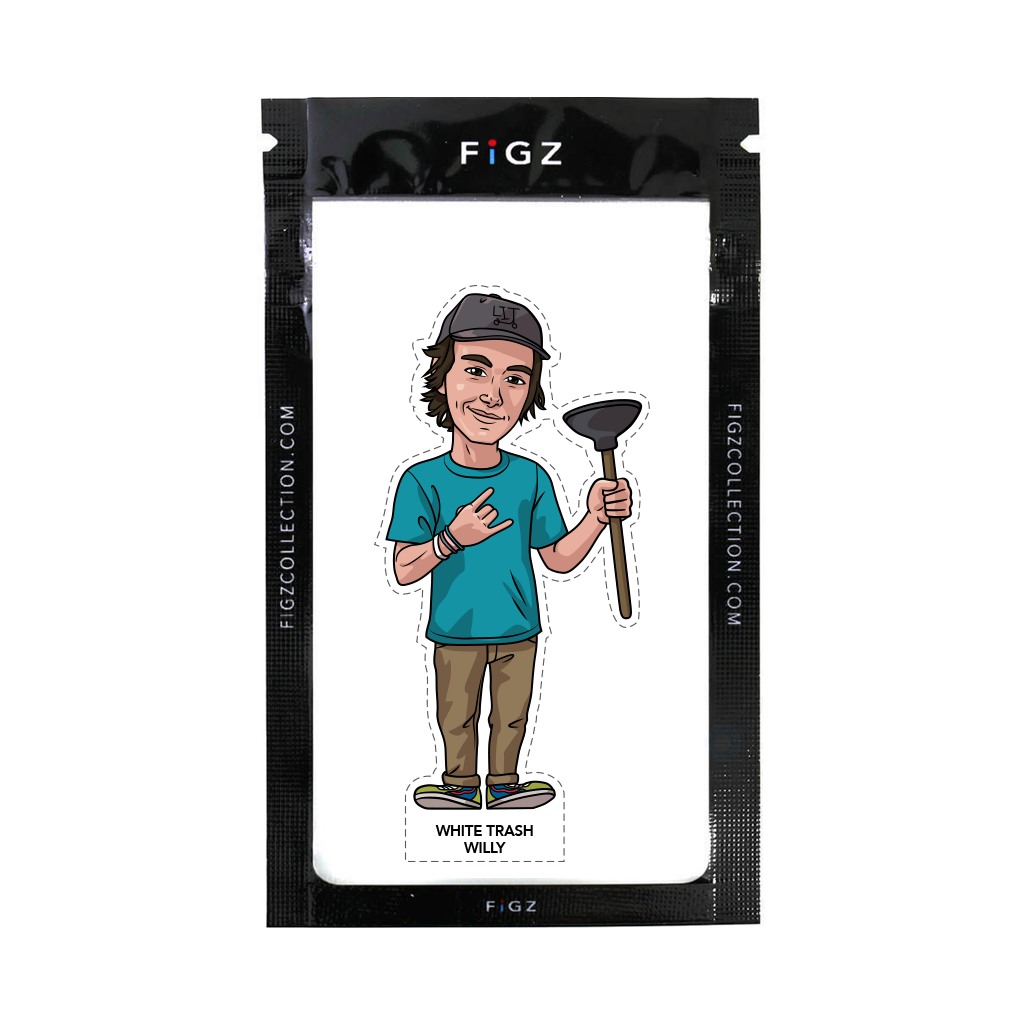FIGZ STICKERS - WHITE TRASH WILLY
