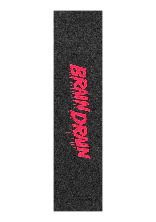 Tilt Brain Drain griptape - black sheet with the Brain Drain logo for freestyle scooters