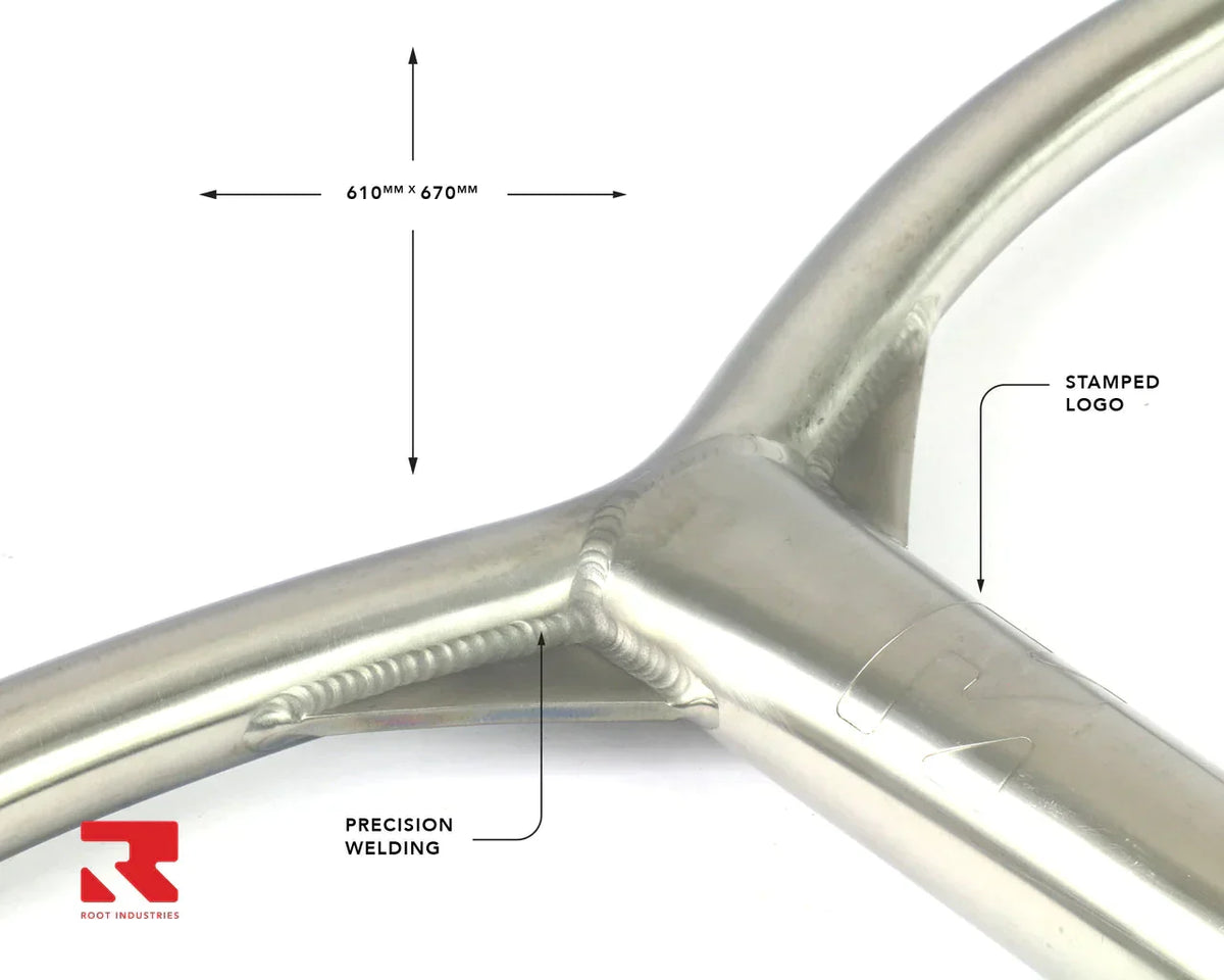 Root Industries Invictus Titanium Bars Raw, pro scooter bars - image 3, OddStash Freestyle Stunt Scooter Shop
