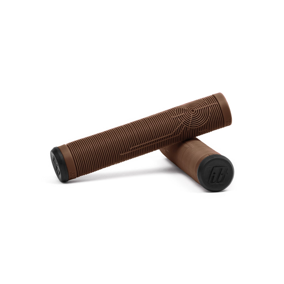 Tilt Metra grips in Coffee - soft reversible ribbed freestyle scooter grips
