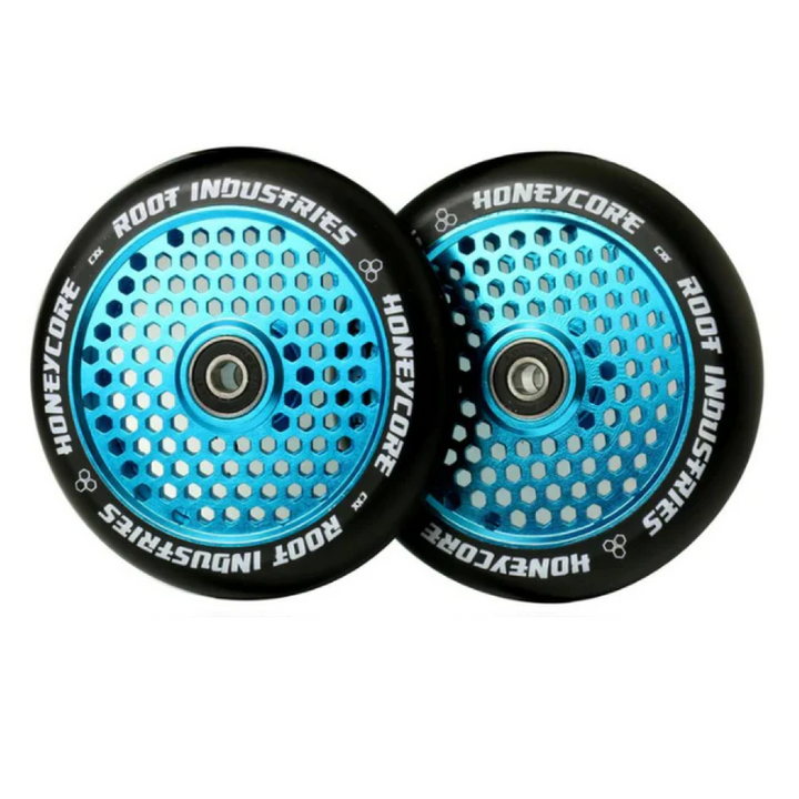 ROOT HONEY CORE 120MM x 24MM WHEELS - BLACK/SKY BLUE