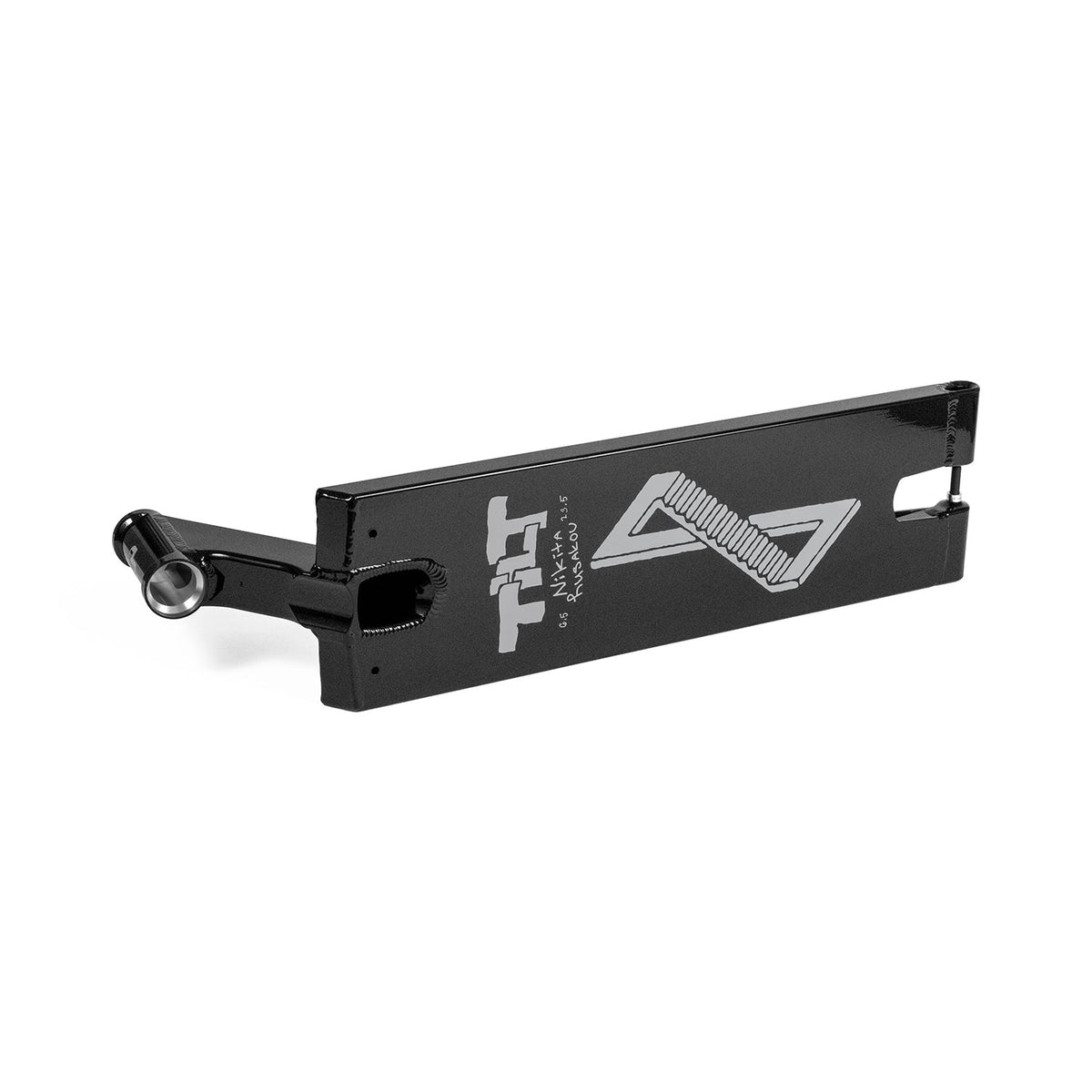 Tilt Selects Nikita signature freestyle scooter deck in Metallic black, 6.5 x 23.5 inches (view 2)