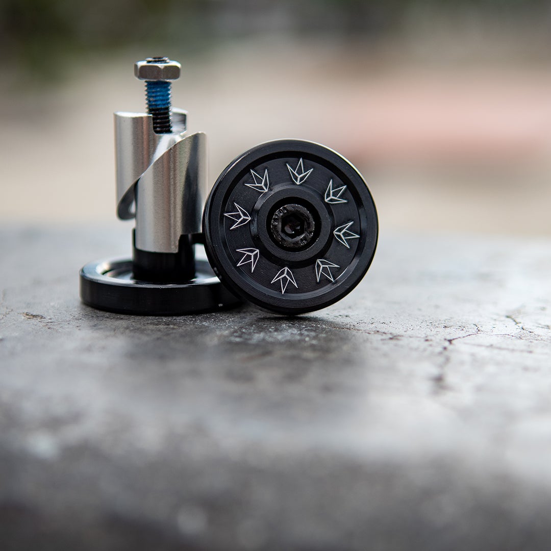 Envy Alloy Bar Ends - Black - Envy bar ends for freestyle stunt scooters (view 2)