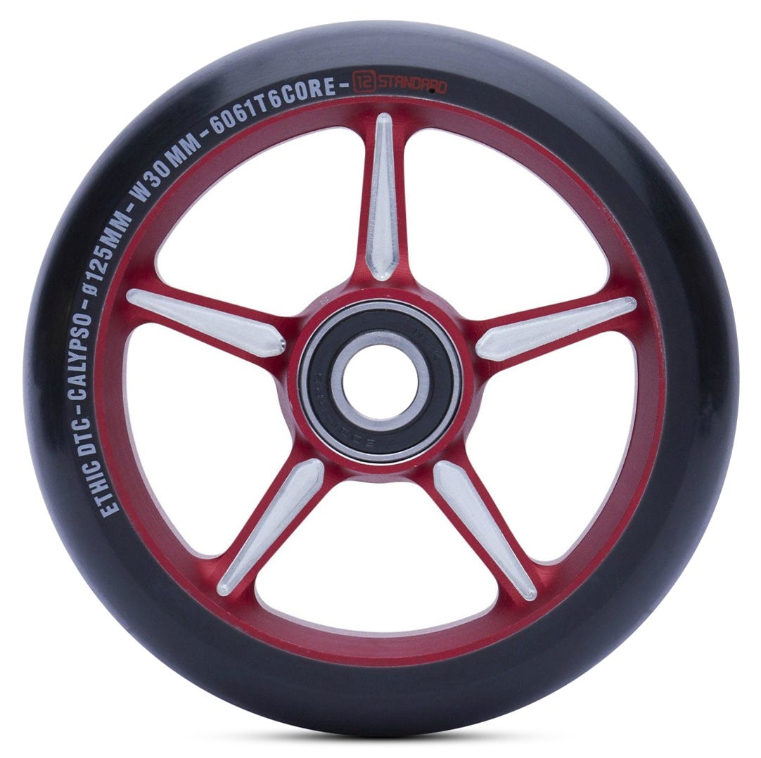 Ethic Calypso Wheel 125mm Red - Ethic wheels for freestyle stunt scooters