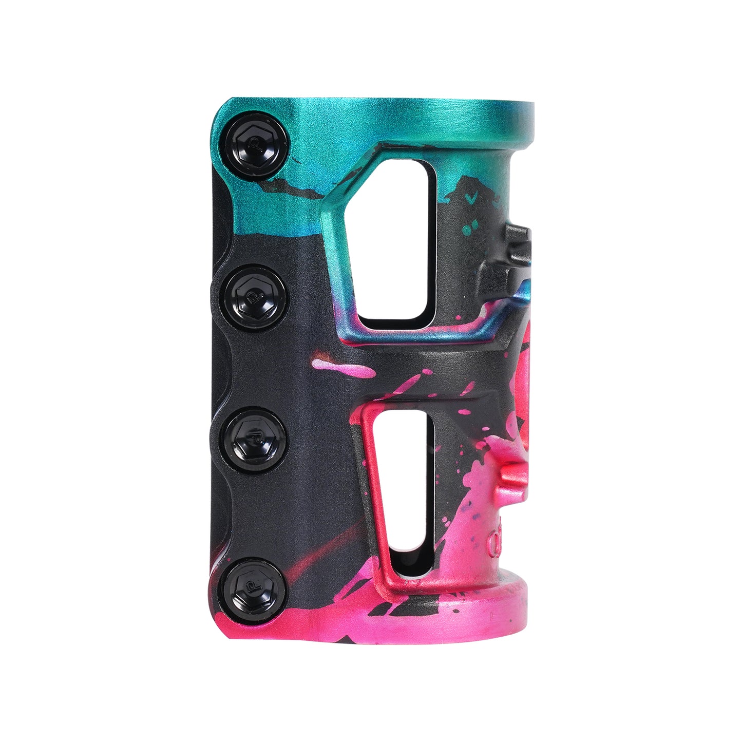 OATH CAGE V2 ALLOY 4 BOLT SCS CLAMP - GREEN/PINK/BLUE