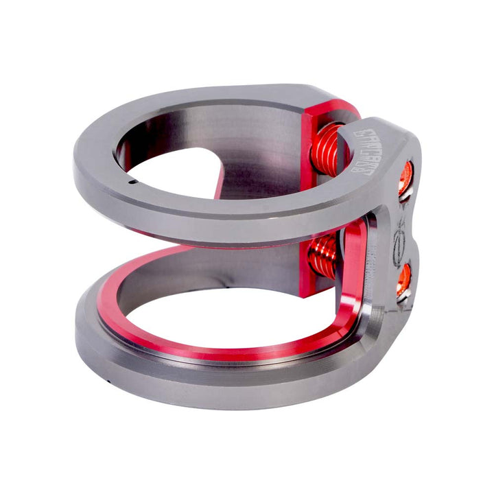 OATH CARCASS 2 BOLT CLAMP TITANIUM/RED