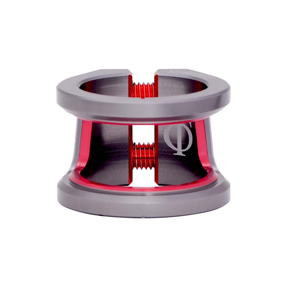 OATH CARCASS 2 BOLT CLAMP TITANIUM/RED
