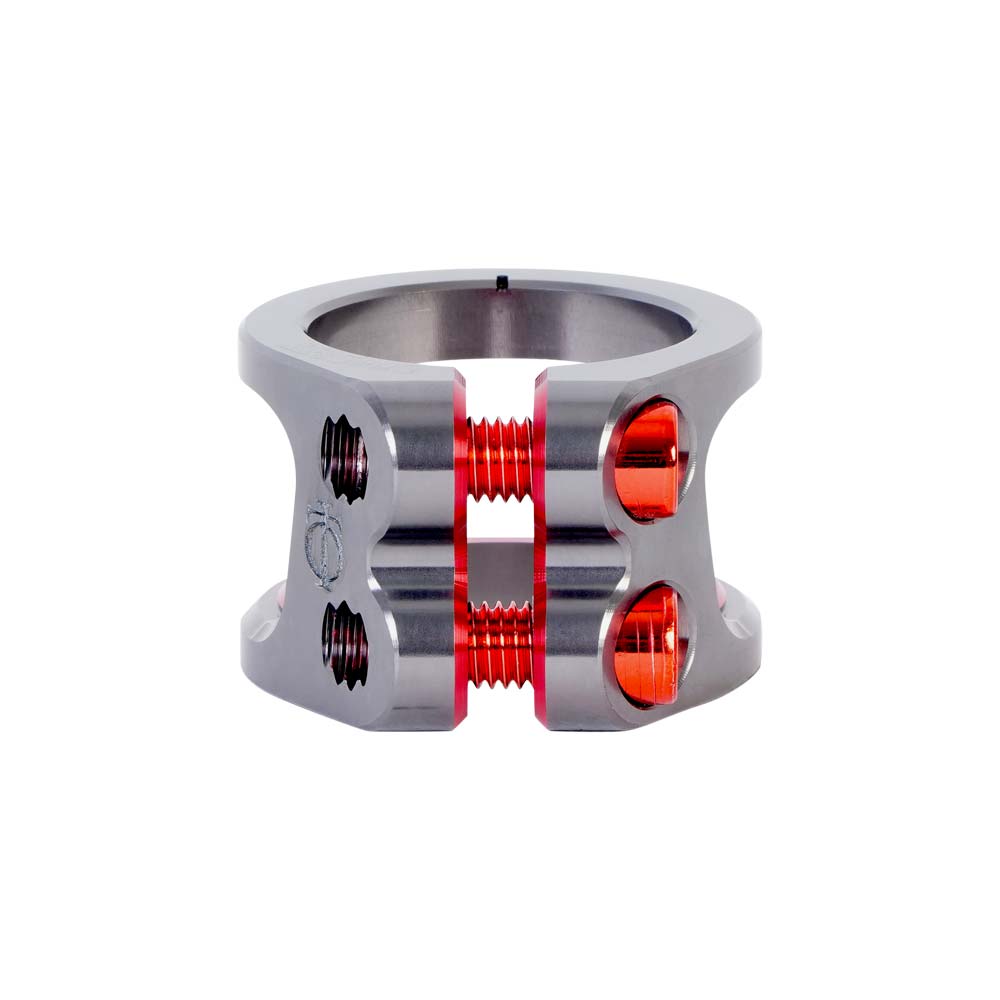 OATH CARCASS 2 BOLT CLAMP TITANIUM/RED