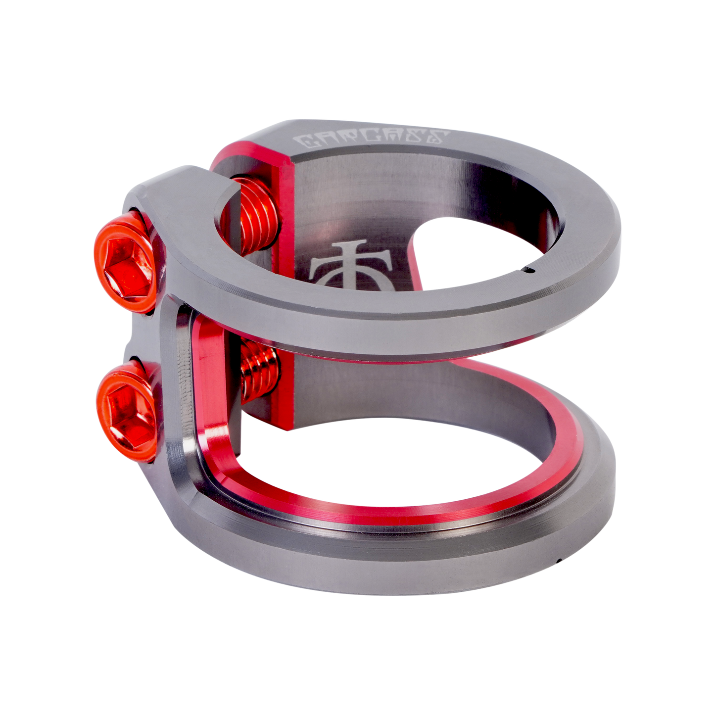 OATH CARCASS 2 BOLT CLAMP TITANIUM/RED