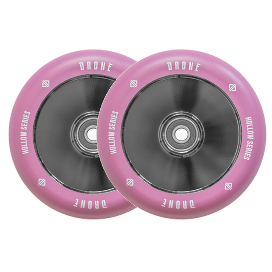 DRONE HOLLOW SERIES WHEELS 110MM - SMOKED CHROME/PURPLE