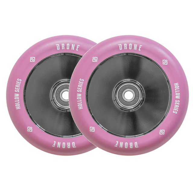 DRONE HOLLOW SERIES WHEELS 110MM - SMOKED CHROME/PURPLE