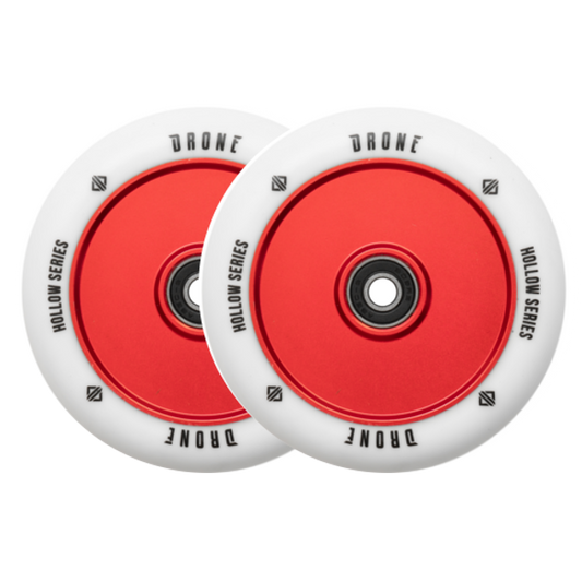 DRONE HOLLOW SERIES WHEELS 110MM - RED/WHITE