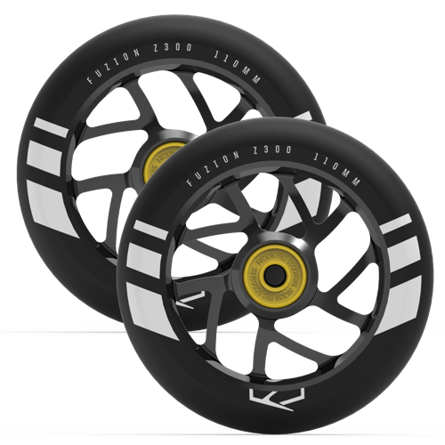 FUZION FLIGHT WHEEL 110MM - BLACK ANO WITH BLACK PU