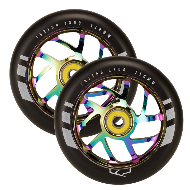 FUZION FLIGHT WHEEL 110MM - NEOCHROME WITH BLACK PU