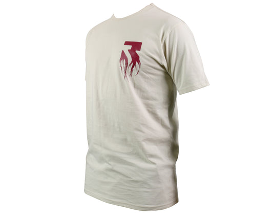 ROOT T-SHIRT - SAND & BURGUNDY